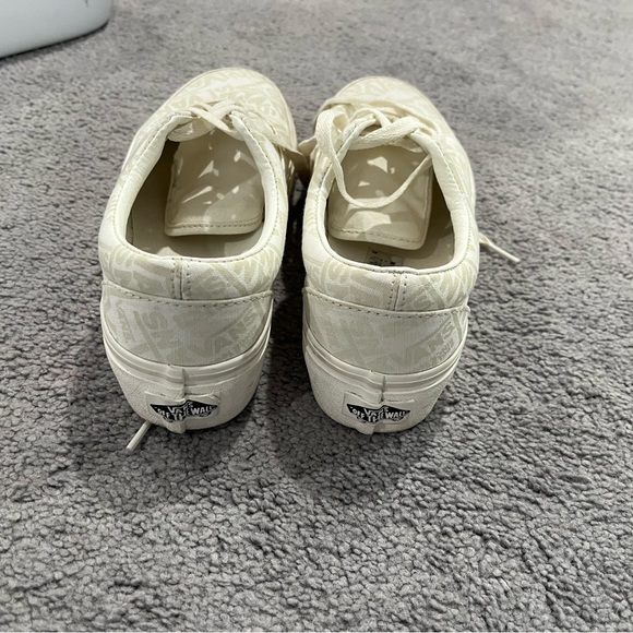 Cream Colored Platform Vans - Picture 2 of 5